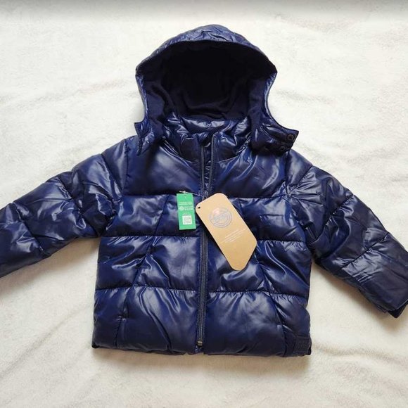 New toddler boys 24 Years Baby Gap recycled shine puffer jacket